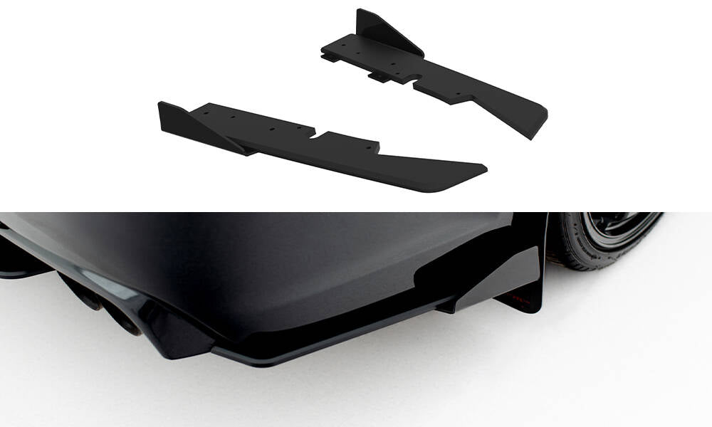 Maxton Design Street Pro Heck Ansatz Flaps Diffusor + Flaps passend für Ford Subaru Impreza WRX STI Mk3 Facelift schwarz Hochglanz