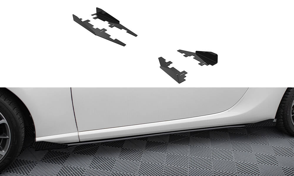 Maxton Design Seitenschweller Flaps passend für Subaru BRZ Mk1 / Mk1 Facelift schwarz Hochglanz