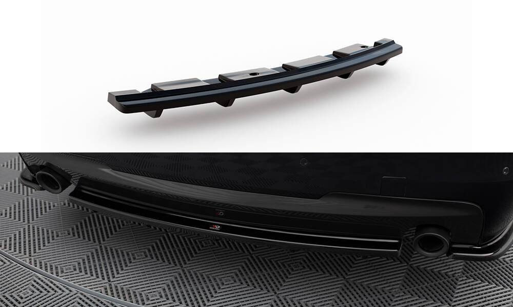 Maxton Design Heckansatz BMW 5er M-Paket Limousine/Touring F10/F11 (mit zwei Einzel Endstücken) schwarz Hochglanz für BMW 5er F10- F11