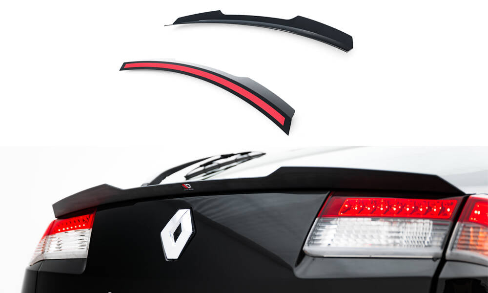 Maxton Design Spoiler CAP passend für Renault Laguna Hatchback GT Mk3 schwarz Hochglanz