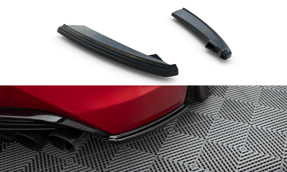 Maxton Design Heck Ansatz Flaps Diffusor passend für Lexus LC 500 schwarz Hochglanz