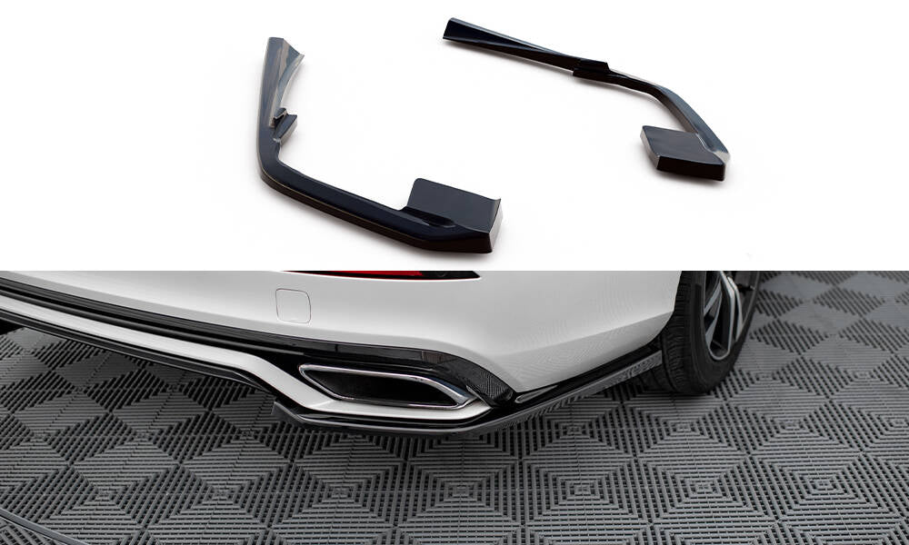 Maxton Design Heck Ansatz Flaps Diffusor passend für Volvo S60/V60 R-Design Mk3 schwarz Hochglanz