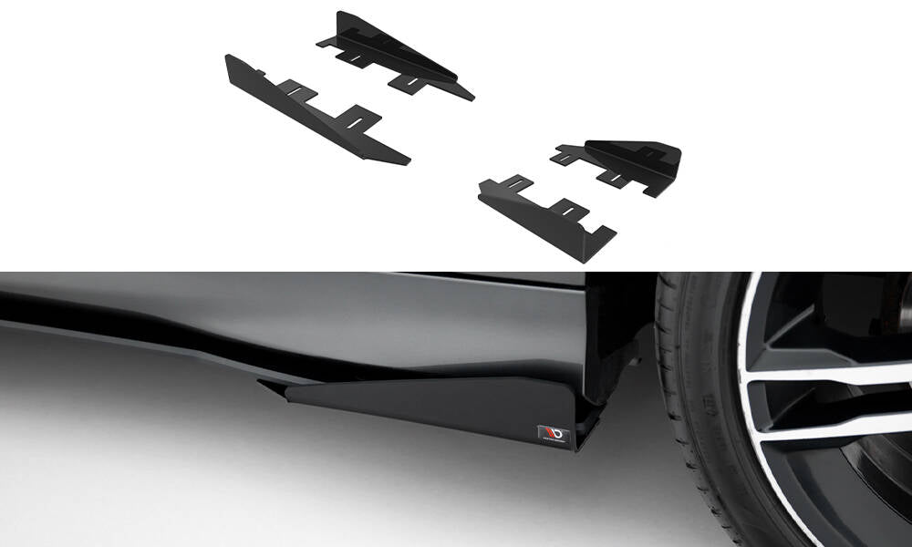 Maxton Design Seitenschweller Flaps passend für Ford Focus ST Mk3 Facelift schwarz Hochglanz