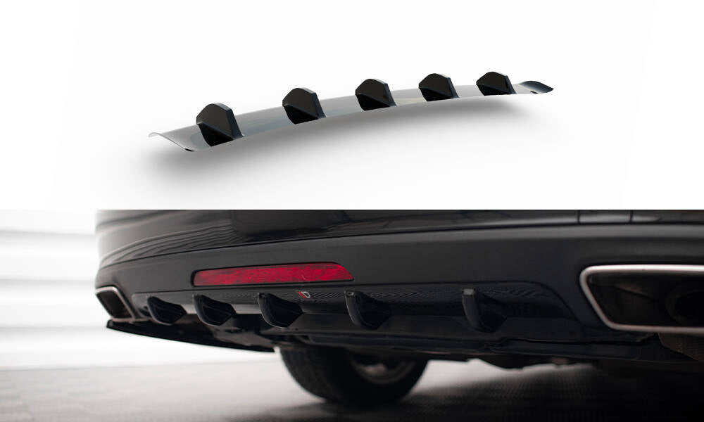 Maxton Design Diffusor Heck Ansatz passend für Mercedes-Benz CLS C218 schwarz Hochglanz