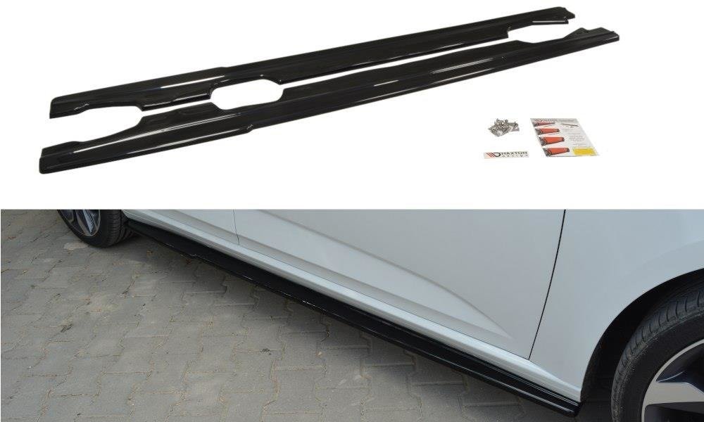 Maxton Design Street+ Seitenschweller Leisten passend für Renault Megane Hatchback Mk4 schwarz Hochglanz