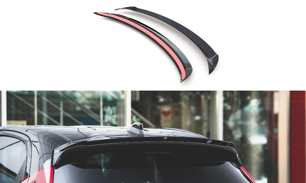 Maxton Design Spoiler CAP V.1 passend für Toyota Yaris Mk4 schwarz Hochglanz