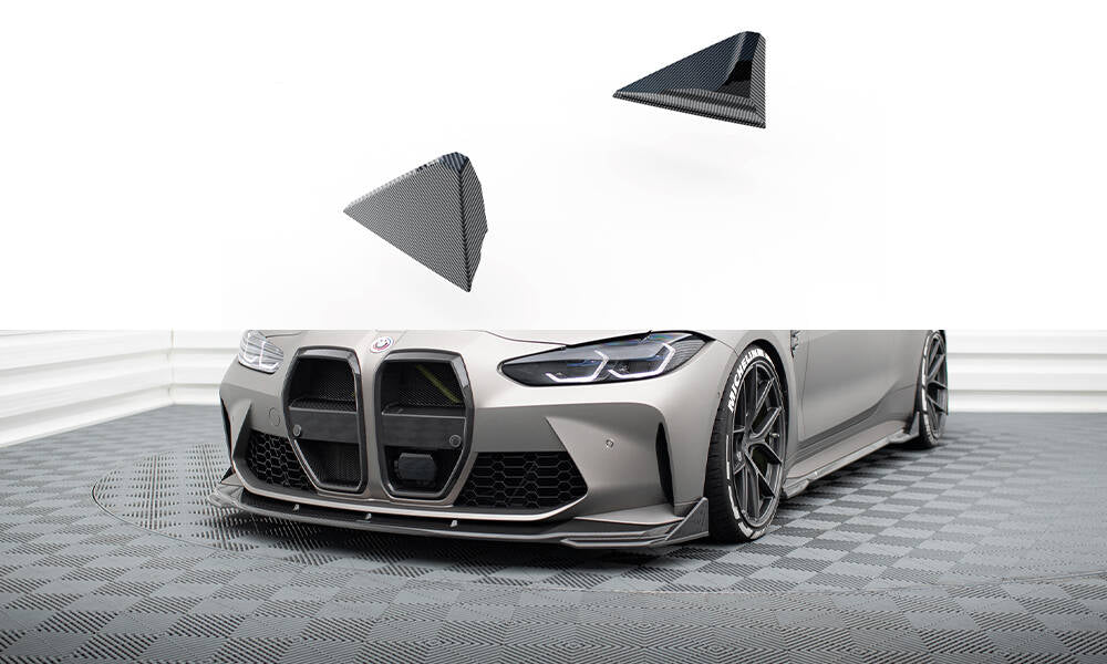 Maxton Design Prepreg Carbon Front Stoßstange Flaps passend für BMW M4 G82 / G82 Facelift