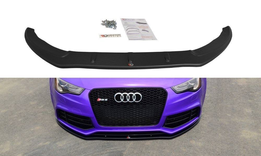 Maxton Design Street+ Spoilerlippe Front Ansatz passend für Audi RS5 8T / 8T FL schwarz Hochglanz