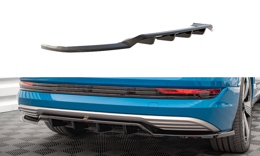 Maxton Design Street+ Mittlerer Diffusor RACE passend für Audi e-tron schwarz Hochglanz