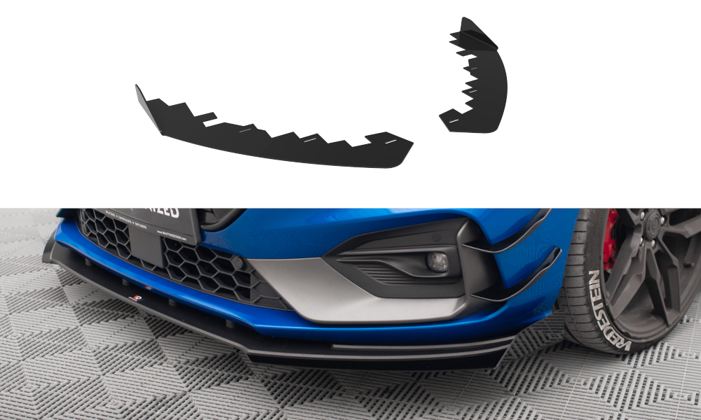 Maxton Design Flaps Ford Focus ST / ST-Line Mk4 schwarz Hochglanz für Ford Focus St-Line
