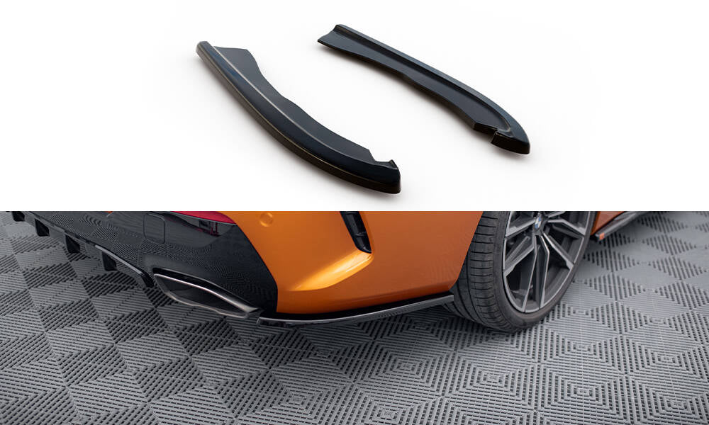 Maxton Design Heck Ansatz Flaps Diffusor V.1 passend für BMW 4er M440i G22 / G23 / G22 Facelift / G23 Facelift schwarz Hochglanz