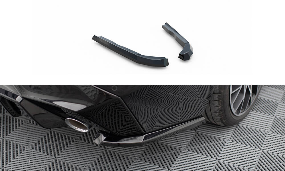 Maxton Design Heck Ansatz Flaps Diffusor V.3 passend für BMW 2 G42 schwarz Hochglanz
