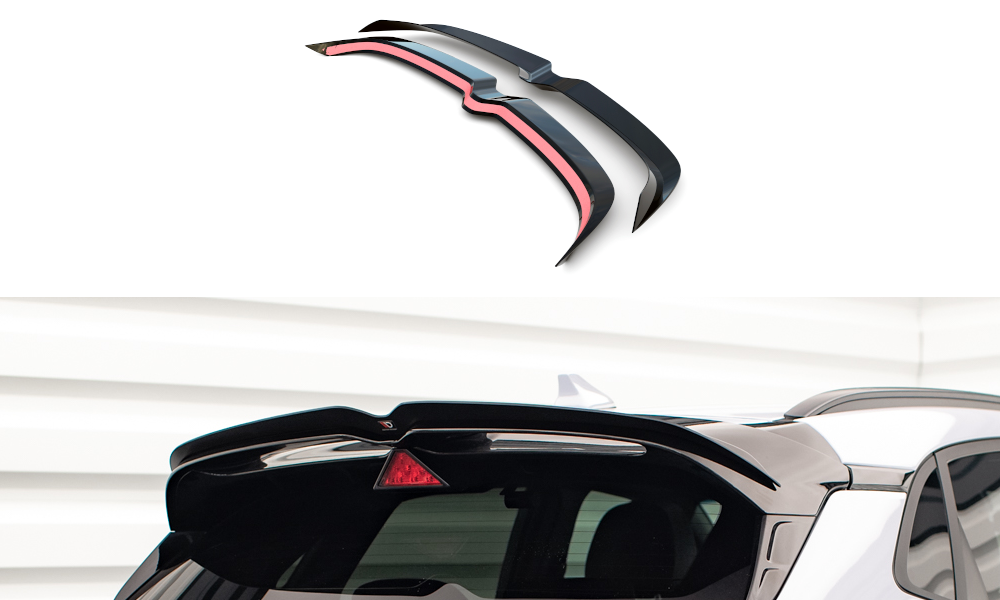 Maxton Design Spoiler CAP passend für Hyundai Kona N Mk1 schwarz Hochglanz