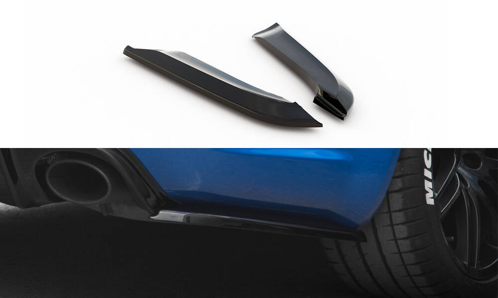 Maxton Design Heck Ansatz Flaps Diffusor V.2 passend für Audi RS4 Limousine B7 schwarz Hochglanz