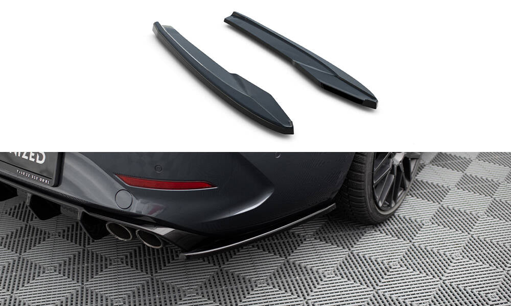 Maxton Design Heck Ansatz Flaps Diffusor V.2 passend für Cupra Leon ST Mk1 Facelift schwarz Hochglanz