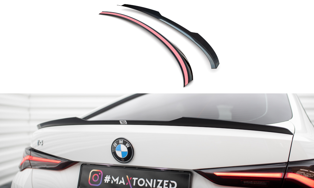 Maxton Design Spoiler CAP passend für BMW i4 / / M440i / 4 Gran Coupe M-Paket G26 schwarz Hochglanz