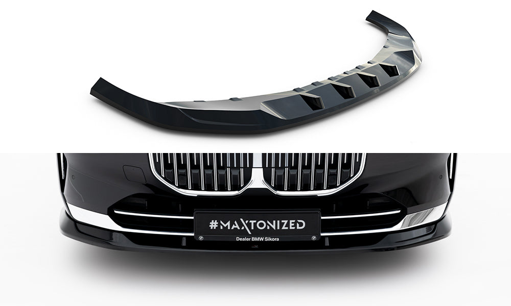 Maxton Design Street+ Spoilerlippe Front Ansatz V.2 passend für BMW 7 G70 schwarz Hochglanz