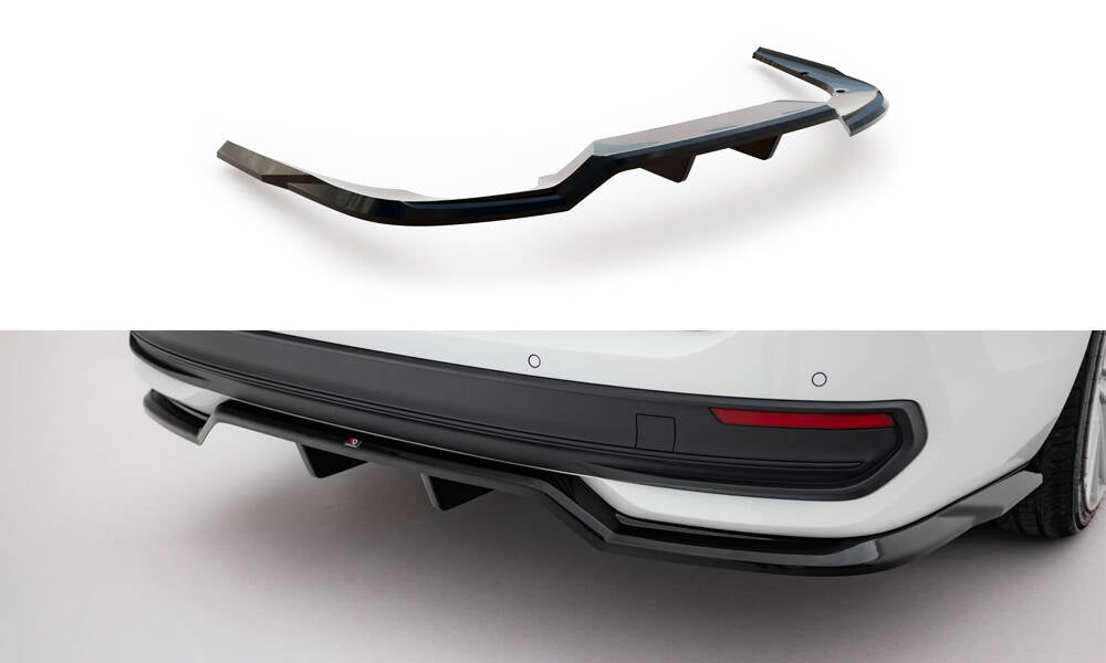 Maxton Design Street+ Mittlerer Diffusor RACE passend für VW Passat B9 schwarz Hochglanz