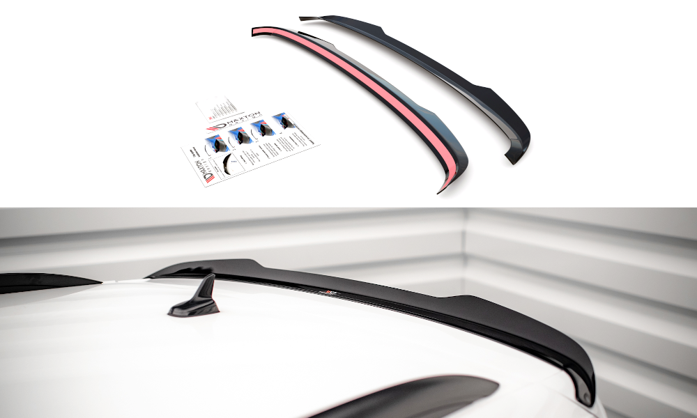 Maxton Design Spoiler CAP passend für VW Tiguan Mk2 schwarz Hochglanz