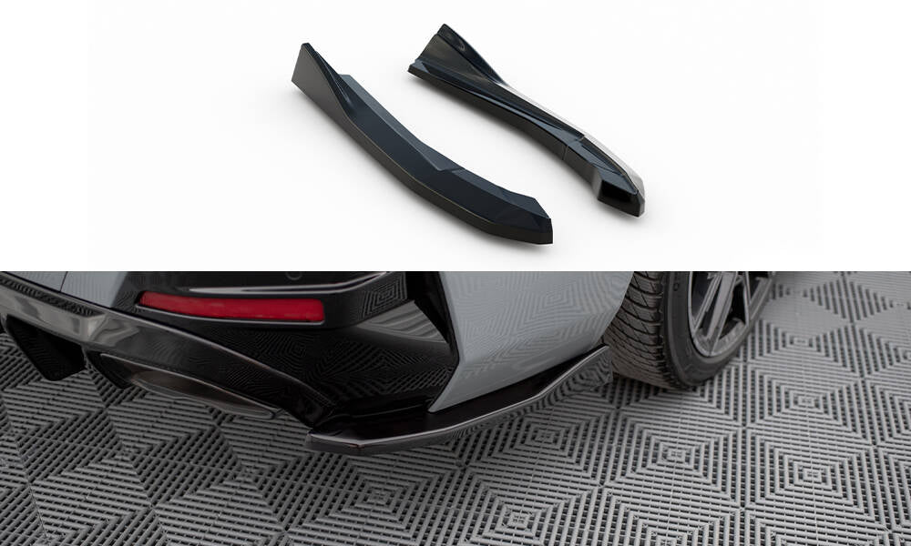 Maxton Design Heck Ansatz Flaps Diffusor V.4 passend für BMW M440i / 4 M-Paket Gran Coupe G26 schwarz Hochglanz