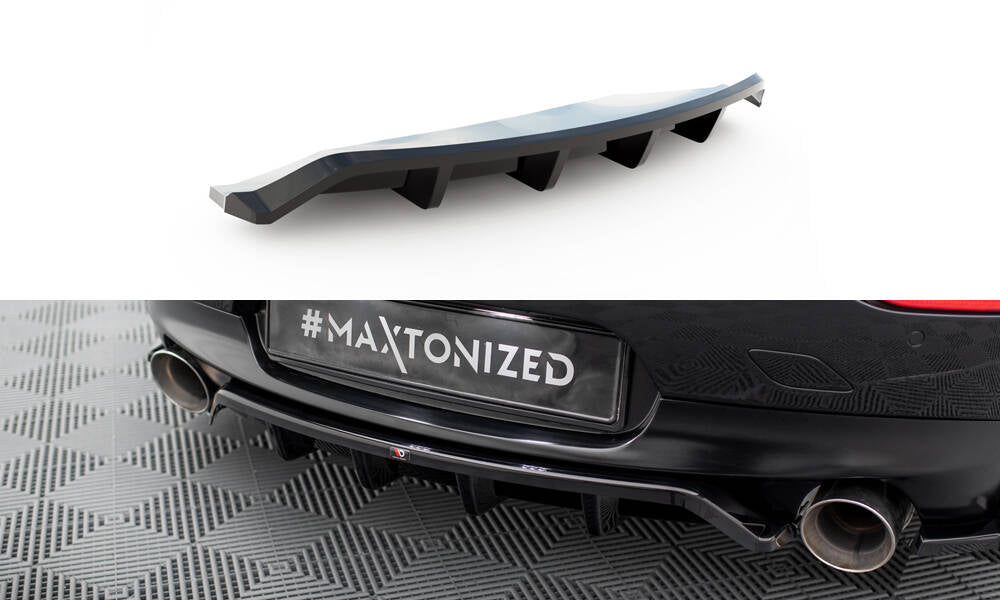 Maxton Design Street+ Mittlerer Diffusor RACE passend für BMW Z4 M-Paket E89 Facelift schwarz Hochglanz