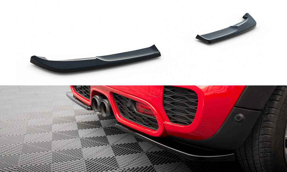 Maxton Design Heck Ansatz Flaps Diffusor für Mini Cooper S John Copper Works F56 schwarz Hochglanz