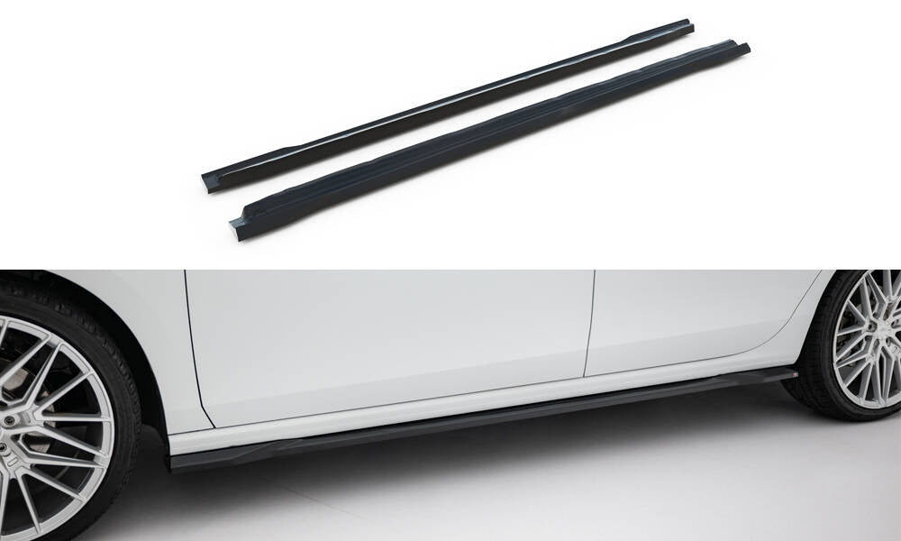 Maxton Design Street+ Seitenschweller Leisten passend für VW Passat B9 schwarz Hochglanz