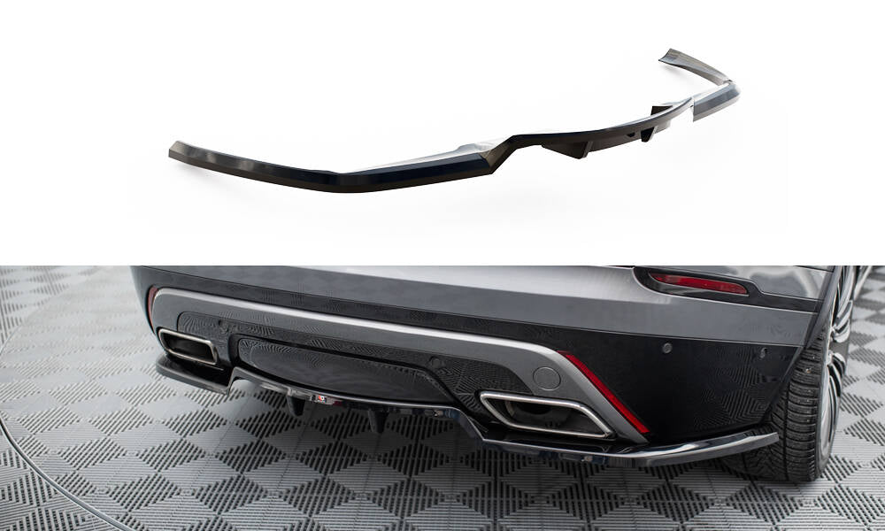 Maxton Design Street+ Mittlerer Diffusor RACE passend für V.1 Land Rover Range Rover Velar R-Dynamic Mk1 schwarz Hochglanz