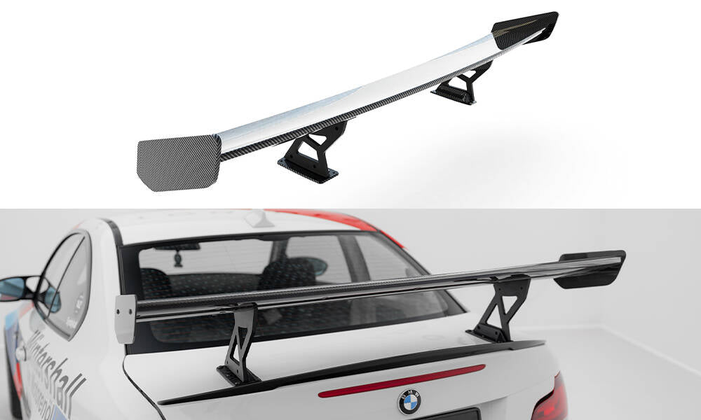 Maxton Design Carbon Spoiler With Internal Brackets Uprights V.1 BMW 1er M E82 für BMW M1 E82