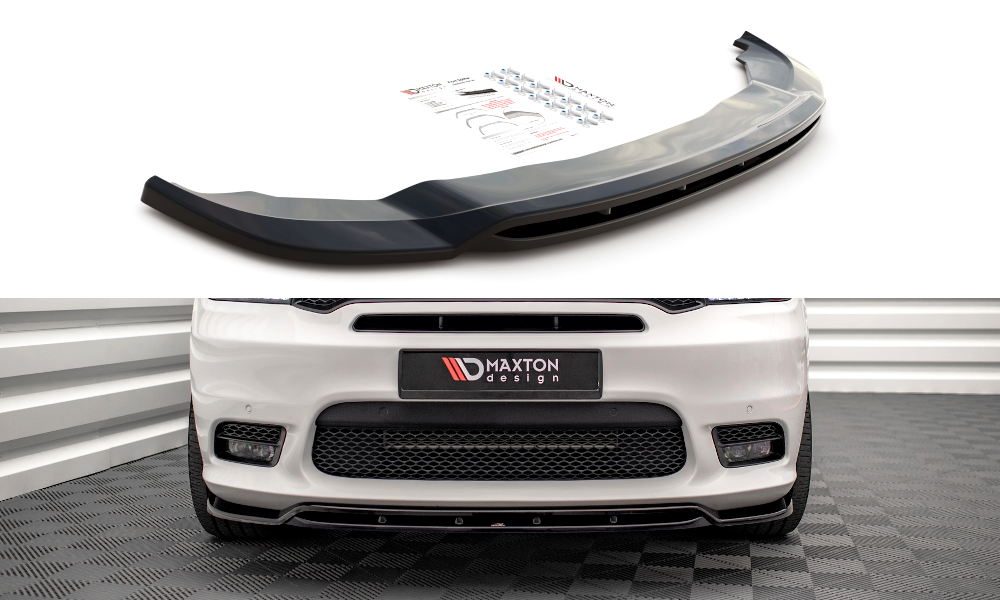 Maxton Design Street+ Spoilerlippe Front Ansatz V.1 passend für Dodge Durango RT / SRT Mk3 Facelift schwarz Hochglanz