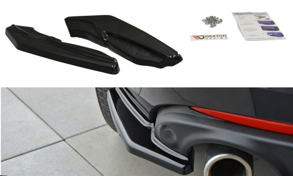 Maxton Design Heck Ansatz Flaps Diffusor passend für Renault Laguna mk 3 Coupe schwarz Hochglanz