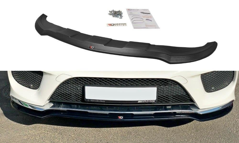 Maxton Design Street+ Spoilerlippe Front Ansatz V.1 passend für Mercedes GLE W166 AMG-Line schwarz Hochglanz