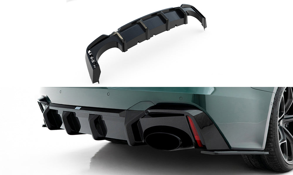 Maxton Design Prepreg Carbon Fiber Diffusor Heck Ansatz passend für Audi RS7 C8 C8 (version mitout towbar)