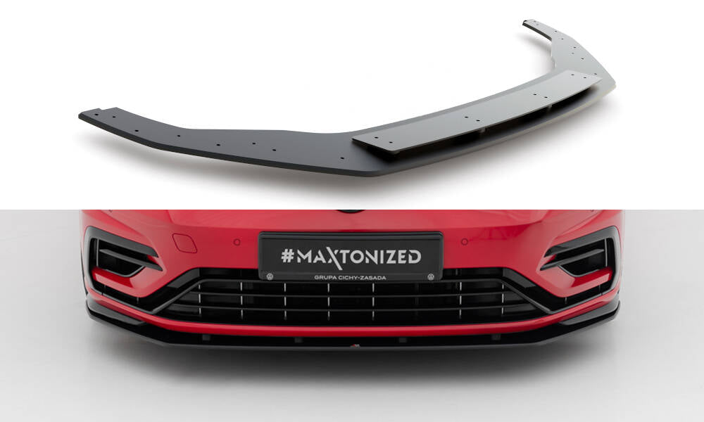 Maxton Design Street Pro Street+ Spoilerlippe Front Ansatz passend für VW Golf R / R-Line Mk7 Facelift