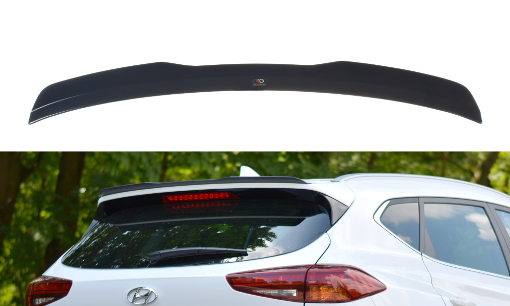 Maxton Design Spoiler CAP passend für Hyundai Tucson Mk3 Facelift schwarz Hochglanz