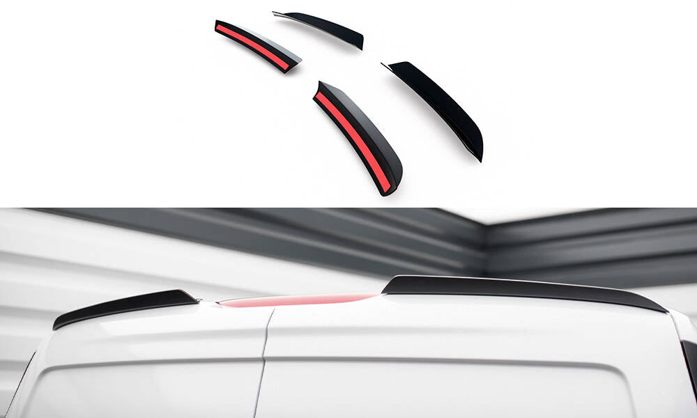 Maxton Design Spoiler CAP passend für Ford Transit Connect Mk2 Facelift schwarz Hochglanz
