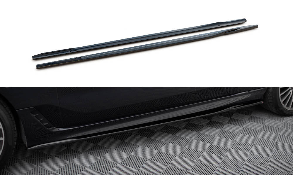 Maxton Design Street+ Seitenschweller Leisten passend für BMW 6er GT G32 M-Paket schwarz Hochglanz