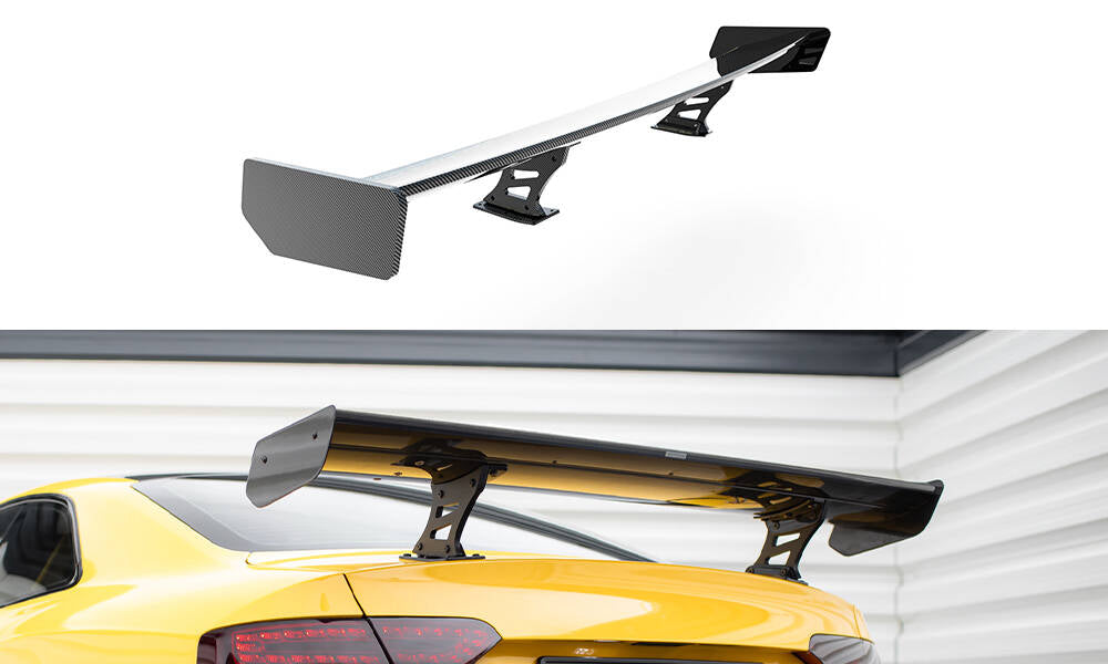 Maxton Design Carbon Spoiler With Internal Brackets Uprights Audi A5 Coupe 8T für Audi A5 / S5 / RS5