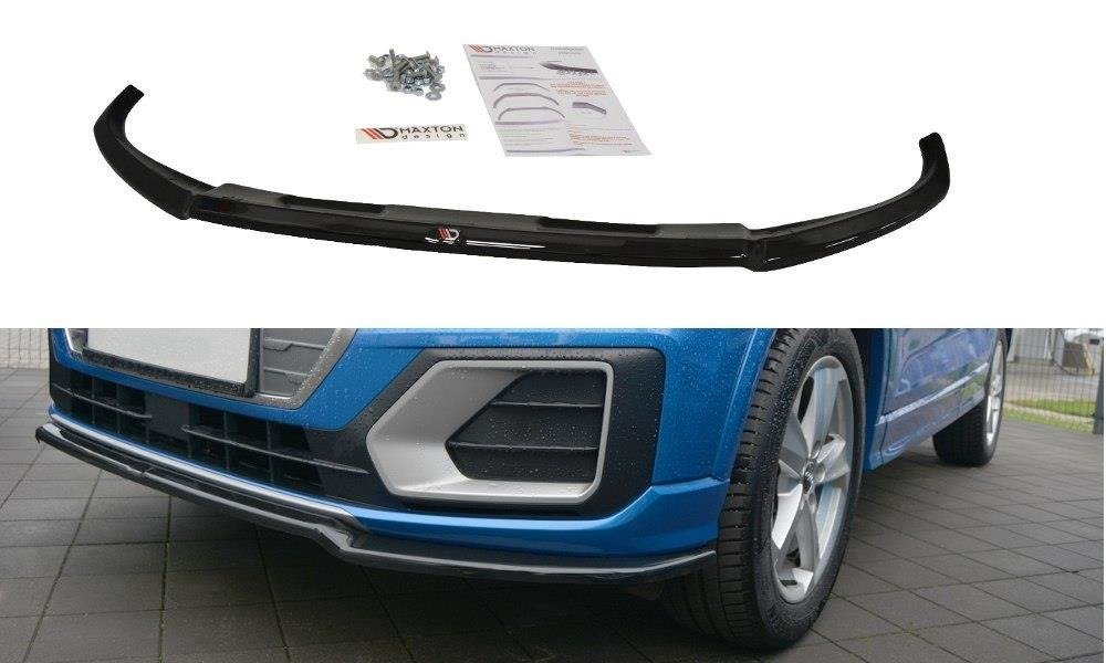 Maxton Design Street+ Spoilerlippe Front Ansatz passend für Audi Q2 Mk.1 schwarz Hochglanz