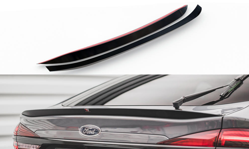 Maxton Design Spoiler CAP passend für Ford Mondeo Liftback Mk5 schwarz Hochglanz