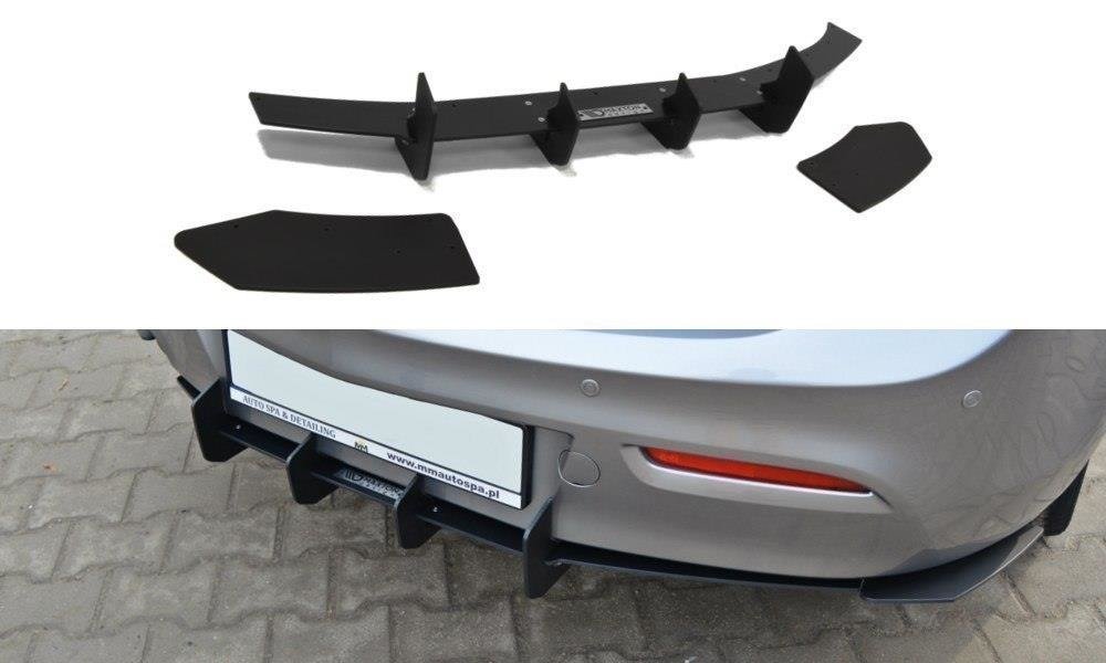 Maxton Design MAZDA 3 MK2 SPORT (vor Facelift) Diffusor Heck Ansatz passend für Heckschürze passend für & Heck Ansatz Flaps Diffusor passend für
