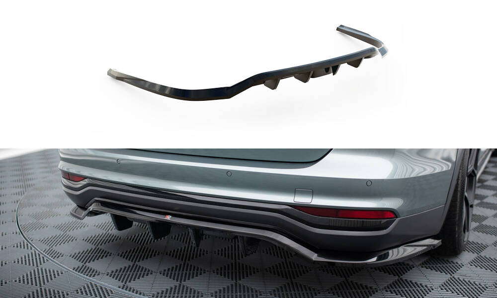Maxton Design Street+ Mittlerer Diffusor RACE passend für Audi A6 Allroad C8 schwarz Hochglanz