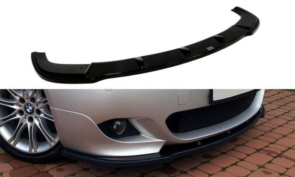 Maxton Design Street+ Spoilerlippe Front Ansatz passend für BMW 5er E60 M Paket schwarz Hochglanz