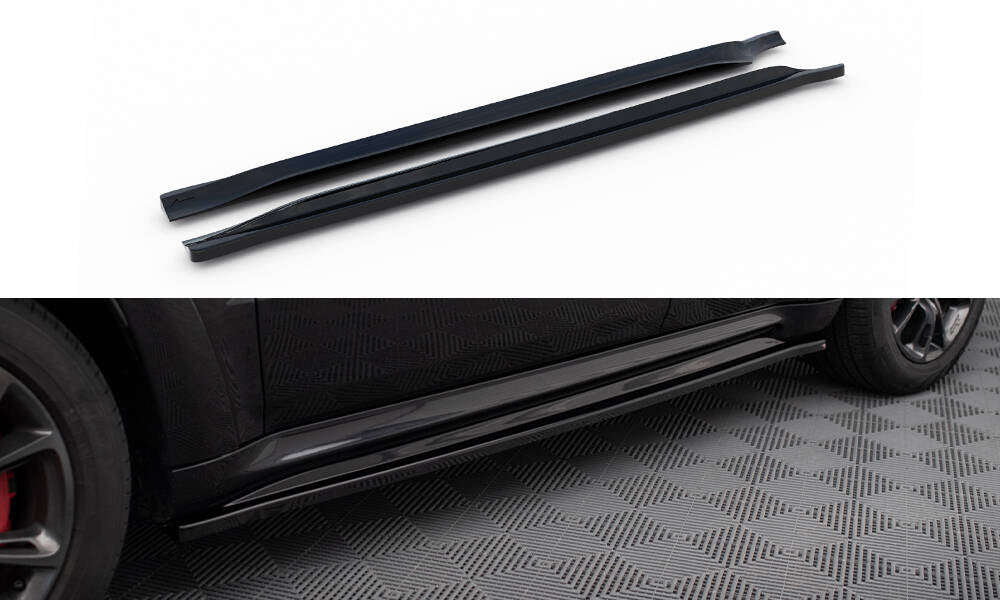 Maxton Design Street+ Seitenschweller Leisten passend für Jeep Grand Cherokee SRT WK2 Facelift schwarz Hochglanz