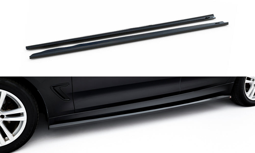 Maxton Design Street+ Seitenschweller Leisten passend für BMW 3er GT M-Paket F34 schwarz Hochglanz