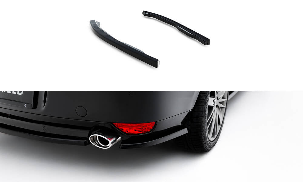 Maxton Design Heck Ansatz Flaps Diffusor passend für Renault Laguna Hatchback GT Mk3 schwarz Hochglanz