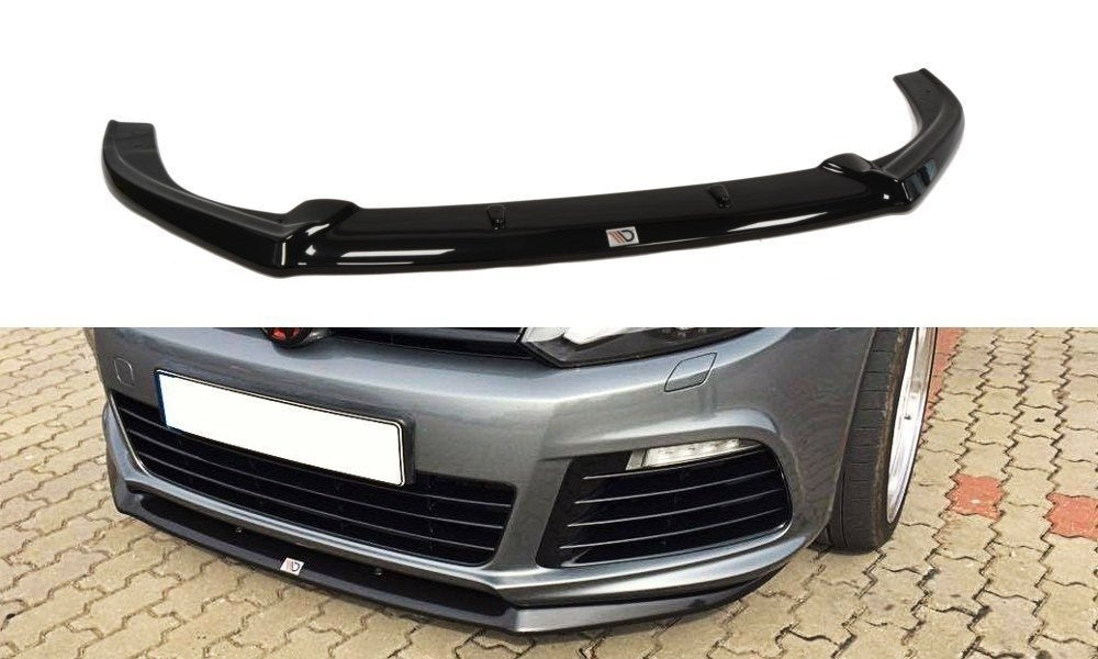 Maxton Design Street+ Spoilerlippe Front Ansatz passend für VW GOLF 6 schwarz Hochglanz