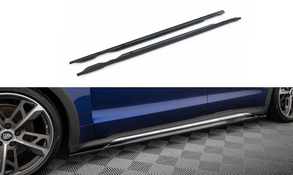 Maxton Design Street+ Seitenschweller Leisten passend für Porsche Taycan Cross Turismo 4S schwarz Hochglanz