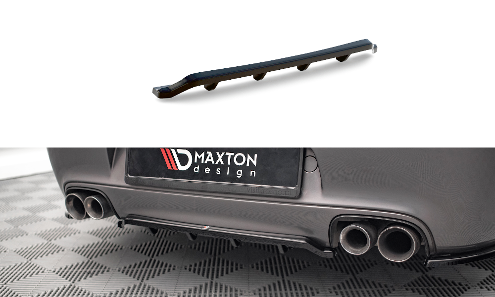 Maxton Design Street+ Mittlerer Diffusor RACE passend für Porsche 911 Carrera / Carrera GTS 997 Facelift schwarz Hochglanz