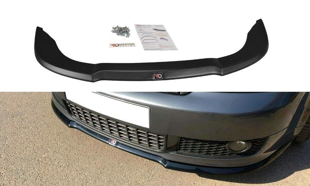 Maxton Design Street+ Spoilerlippe Front Ansatz V.1 passend für Audi A4 S-Line B6 schwarz Hochglanz